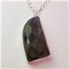 Image 1 : JP948-173 SILVER LABRADORITE NECKLACE
