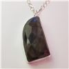 Image 1 : JP948-173 SILVER LABRADORITE NECKLACE