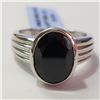 Image 1 : JP933-115 6.9CTSILVER BLACK SPINEL SIZE 10 RING