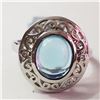 Image 1 : JP933-124 4.85CT SILVER BLUE TOPAZ SIZE 9.5 RING