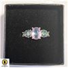 .925 SILVER STAMPED MYSTIC TOPAZ RING