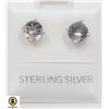 Image 1 : #252- UNHEATED AQUARMARINE STUD EARRINGS