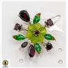 Image 1 : #256-GREEN QUARTZ & RED GARNET PENDANT