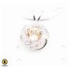 Image 1 : #29-YELLOW CITRINE & CZ PENDANT