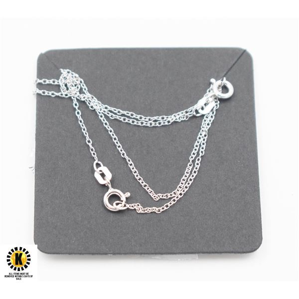 #52-STERLING SILVER NECKLACE  18"/2PCS