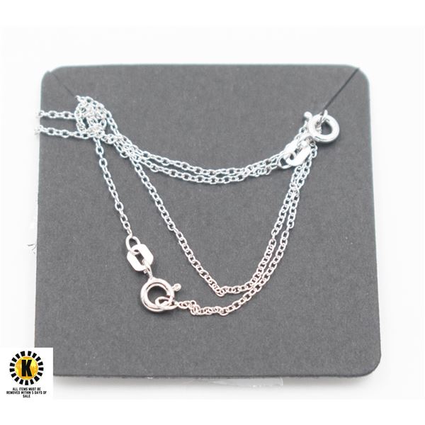 #39-STERLING SILVER NECKLACE  18 /2PCS