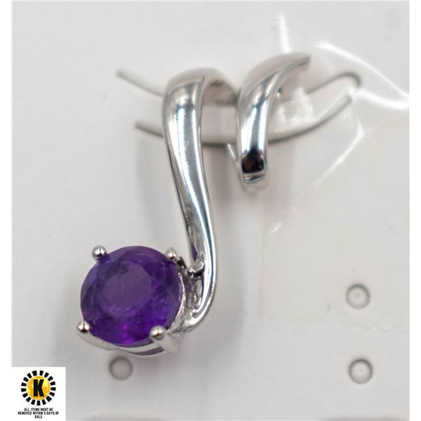 #5-PURPLE AMETHYST GEMSTONE PENDANT