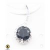 Image 1 : #9-BLUE SAPPHIRE & CZ PENDANT