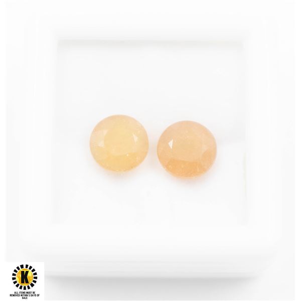 #195-HEATED YELLOW SAPPHIRE 7 MM GEMSTONE 4.65 CT