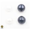 Image 1 : #67-NATURAL AKUYA PEARL EARRINGS 2 PAIRS
