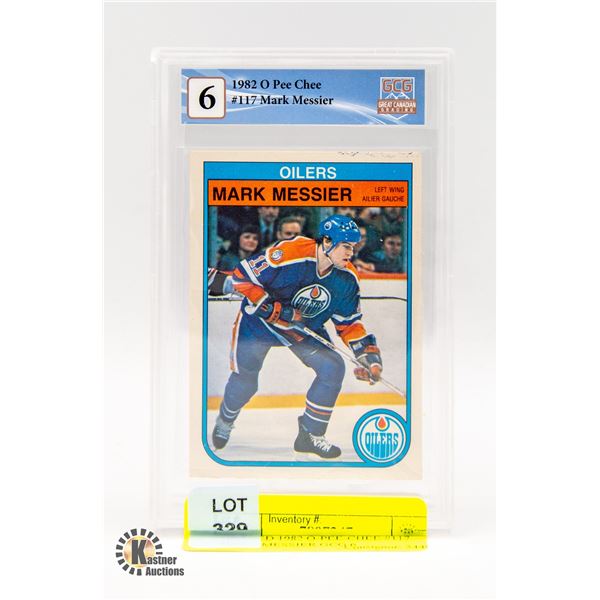 GRADED 1982 O-PEE-CHEE #117 MARK MESSIER GCG 6