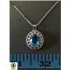 Image 1 : LADIES OVAL SHAPED AQUAMARINE PENDANT
