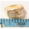 Image 1 : 2.0 CT CENTER WITH CLEAR ACCENTS GOLD TONE