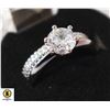 Image 1 : 1.0 CT ZIRCON RING SET STAMPED 925 SIZE 6