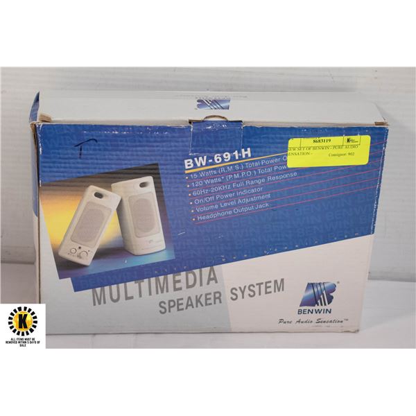 NEW SET OF BENWIN - PURE AUDIO SENSATION -