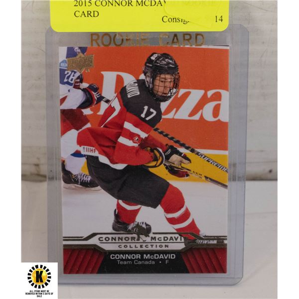 2015 CONNOR MCDAVID ROOKIE CARD