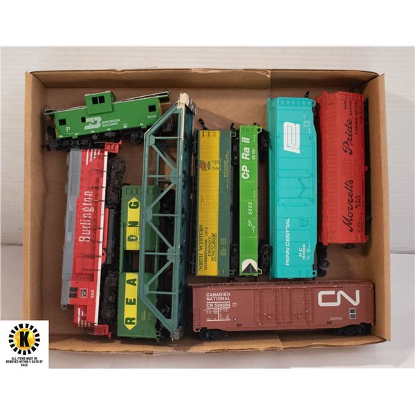 FLAT OF MODEL TRAIN CARS