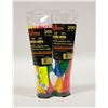 Image 1 : 2 PACKS OF 200 ASSORTED ZIP TIES