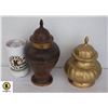 2 BRASS URN MADE IN INDIA