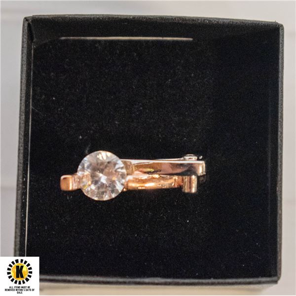 .925 SILVER STAMPED CUBIC ZIRCONIA RING