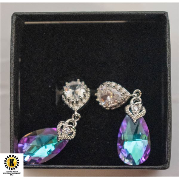 MYSTIC TOPAZ EARRINGS, NEW