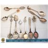 Image 1 : LOT OF 10 VARIOUS COLLECTIBLE SPOONS