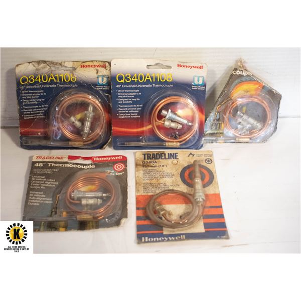 5 NEW - ASSORTED THERMOCOUPLE - UNIVERSAL