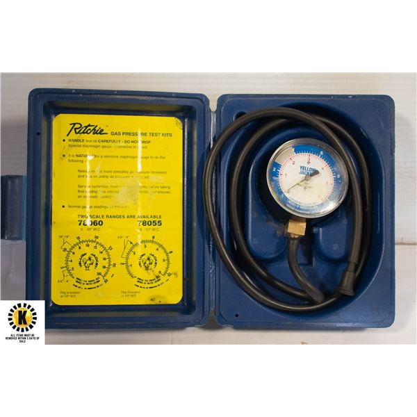USED - YELLOW JACKET GAS PRESSURE TESTING KIT