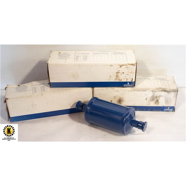 3 NEW - EMERSON LIQUID LINE FILTER - DRIER - 3/8"