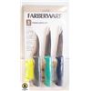 Image 1 : NEW SEALED FARBERWARE 3PC PARING KNIFE SET W/TIP