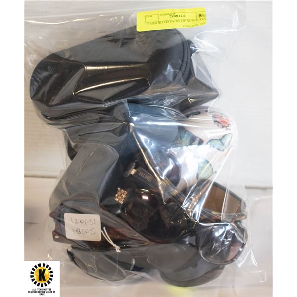 9 ASSORTED PAIRS OF SUNGLASSES