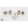 Image 1 : JP948-190 SILVER PACK OF 5 PANDORA STYLE