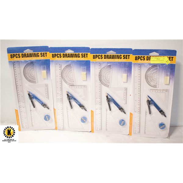 4 PACKS OF 8PCS DRAWING SETS
