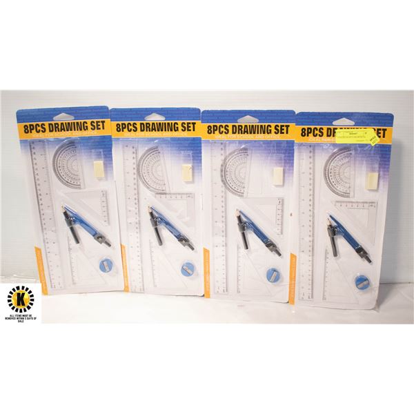 4 PACKS OF 8PCS DRAWING SETS
