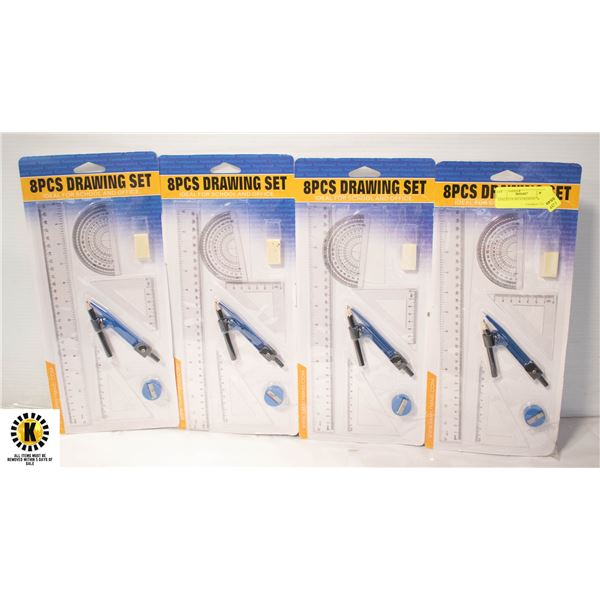 4 PACKS OF 8PCS DRAWING SETS