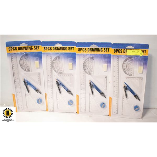 4 PACKS OF 8PCS DRAWING SETS