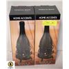 Image 1 : 2 HOME ACCENTS PATIO WINE BOTTLE TEA-LIGHT