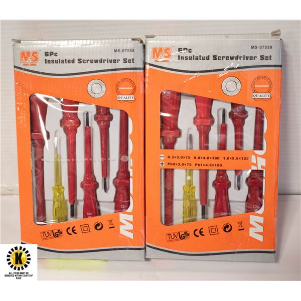 2 PACKS OF INSULATED SCREWDRIVER SETS