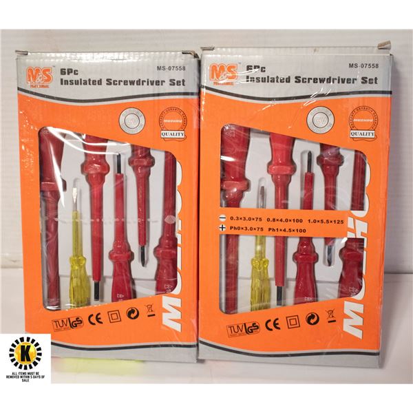 2 PACKS OF INSULATED SCREWDRIVER SETS