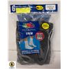 Image 1 : BLACK CREW SOCKS 12-16 SIZE 6-PACK