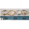 Image 1 : LADIES RINGS SET OF 4 RING SIZES, 5.5, 4, 3, 8