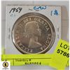 Image 1 : 1959 CANADIAN SILVER DOLLAR COIN