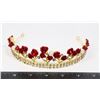 Image 1 : NEW RED ROSE RHINESTONE CROWN