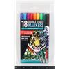 Image 1 : NEW 18PACK PREMIUM DOUBLE ENDED FELT MARKERS