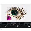 Image 1 : NEW RHINESTONE EYE WITH TEAR DROP BROOCH