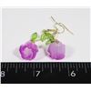 Image 1 : NEW PURPLE FLOWER DESIGN DROP EARRINGS