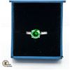 STAMPED 925 2.0 CT GREEN COLORED ROUND