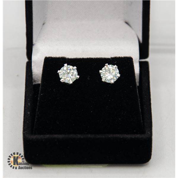 2.1 CT TW MOISSANITE EARRINGS STAMPED 925