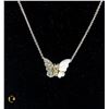 Image 1 : .925 SILVER NECKLACE WITH BUTTERLY