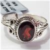 Image 1 : JP892-96 SILVER GARNET RING